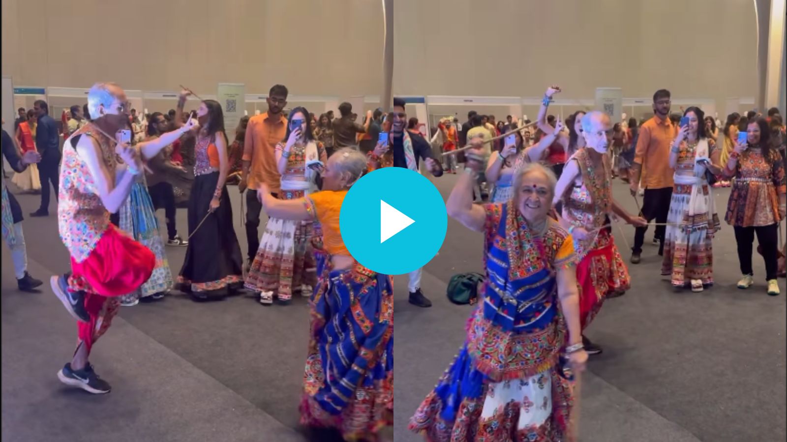Viral Video आजी आजोबा खेळताहेत दांडिया, तरुणाईला लाजवेल त्यांचा उत्साह, Video एकदा पाहाच!