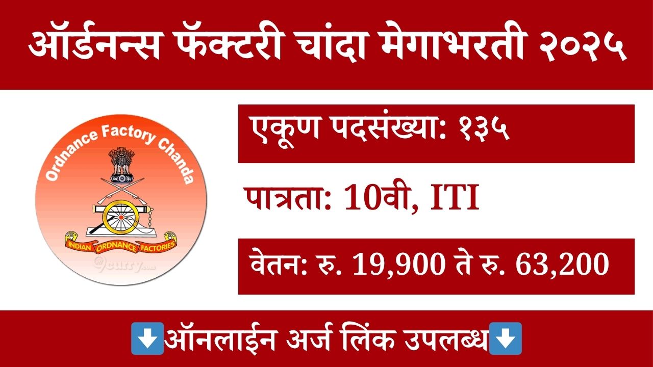Ordnance Factory Chanda Recruitment 2025